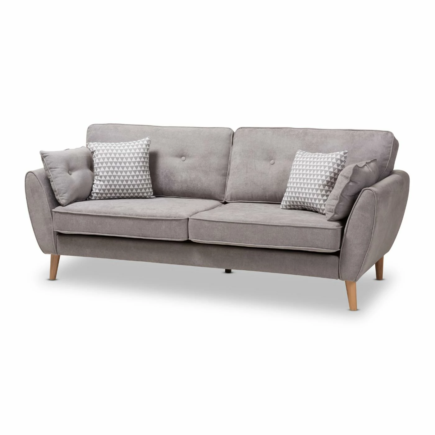 Discount ๐ Sofas Baxton Studio Miranda Mid-Century Modern Fabric Upholstered Sofa ๐ฏ - Image 6