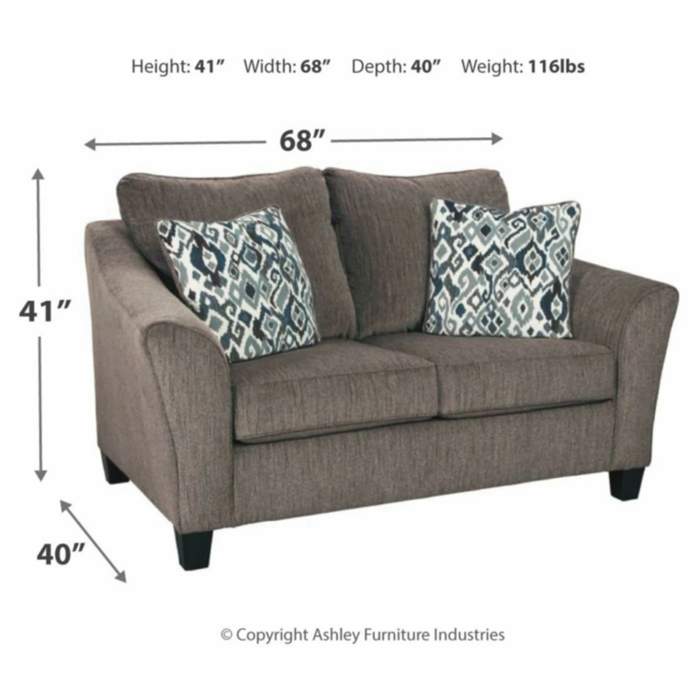 Promo ๐ Loveseats Signature Design By Ashley Nemoli Loveseat ๐ - Image 7