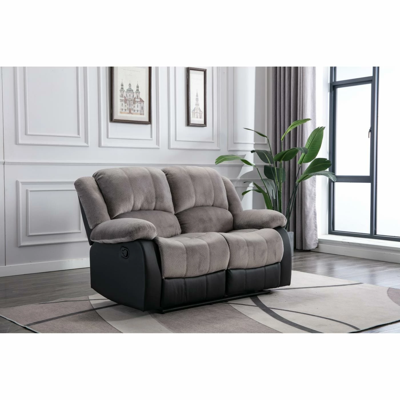 Cheapest 🌟 Loveseats NH Designs Champion And Faux Leather Motion Loveseat 👍 - Image 7