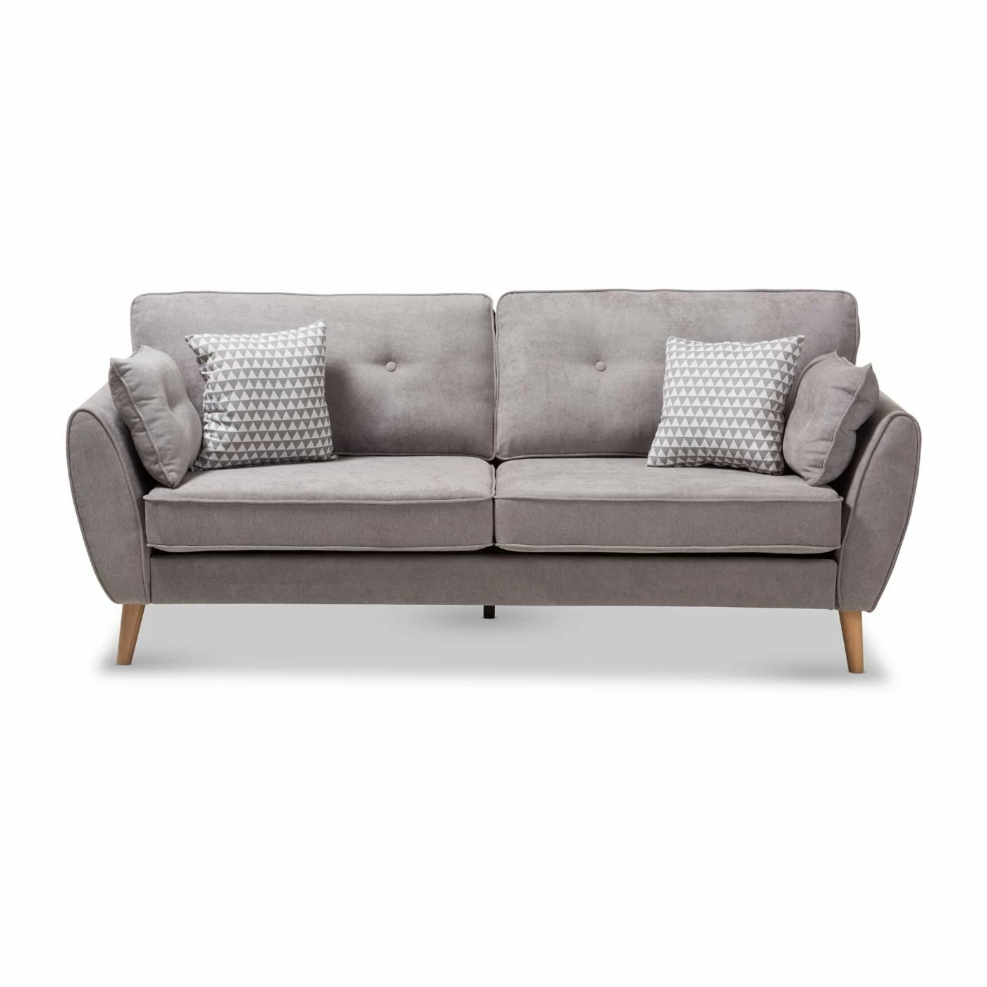Discount ๐ Sofas Baxton Studio Miranda Mid-Century Modern Fabric Upholstered Sofa ๐ฏ - Image 7