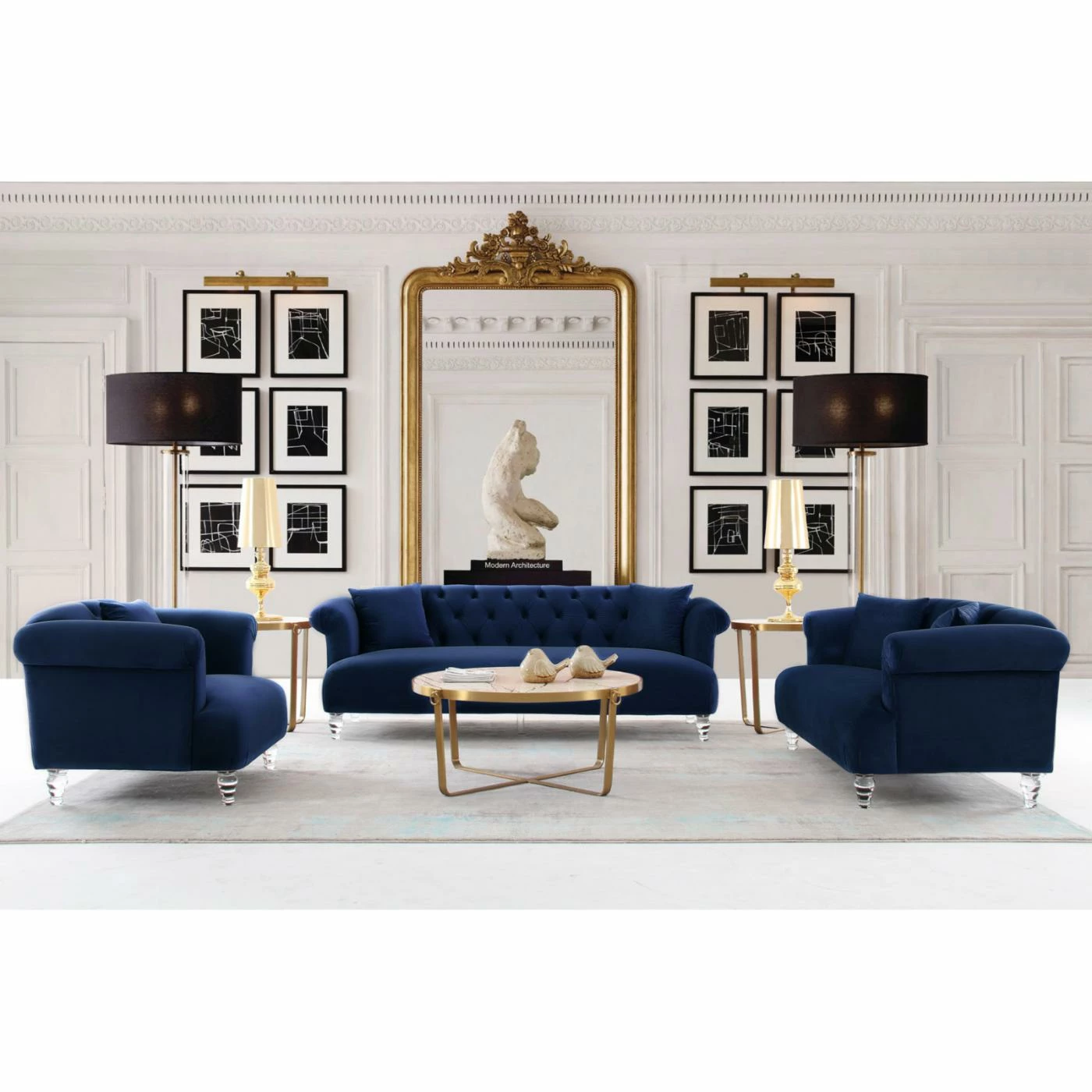 Discount โ Loveseats Armen Living Elegance Tufted Loveseat ๐ - Image 8
