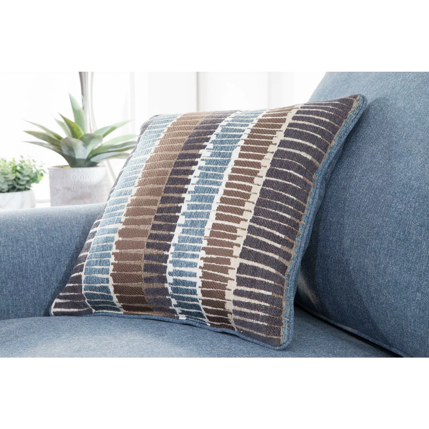 Best Sale ๐ฏ Sofas American Furniture Classics Indigo Series Sofa With Two Abstract Chenille Pillows ๐ - Image 9