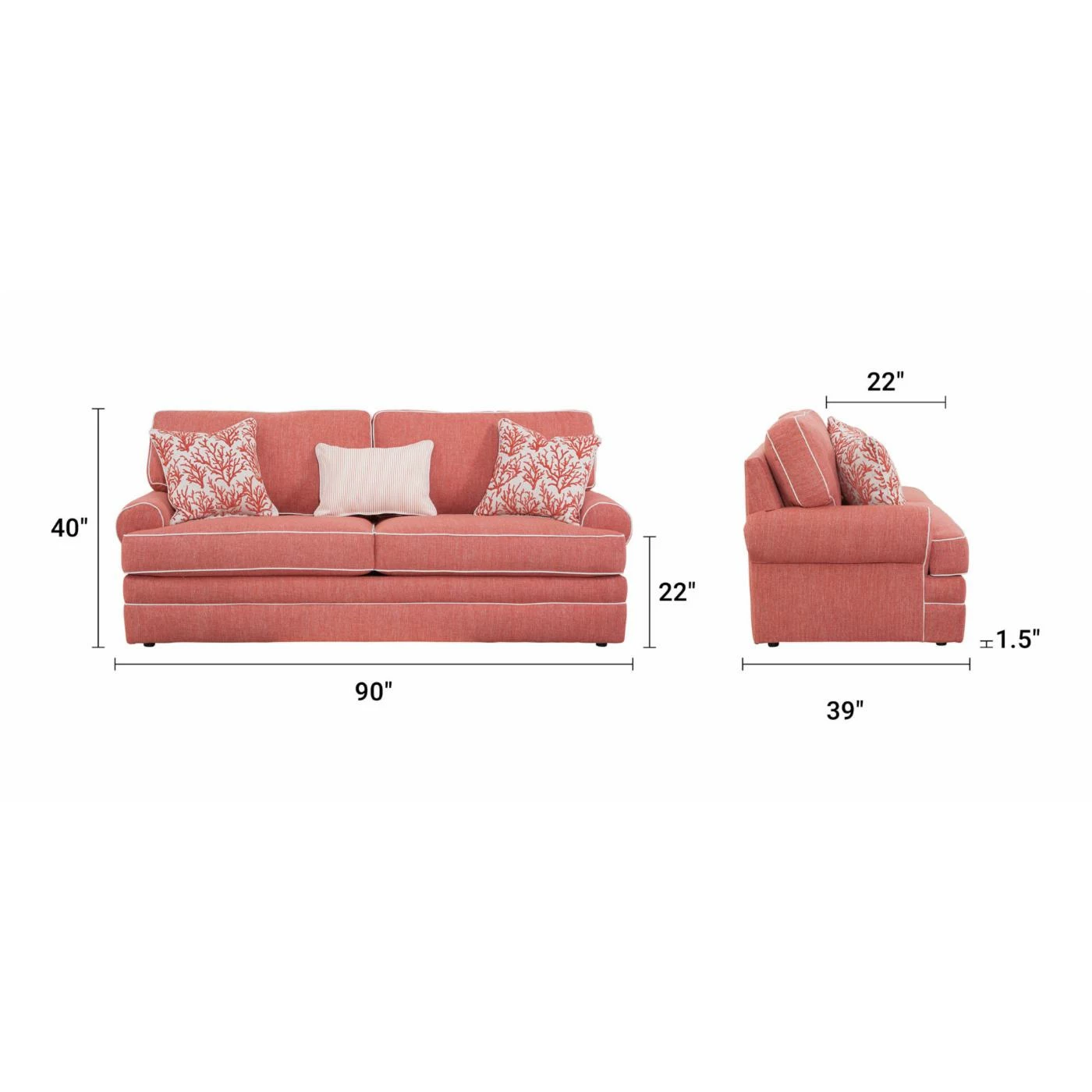 Outlet 😀 Sofas American Furniture Classics Coral Springs Sofa With Three Matching Pillows 👍 - Image 9