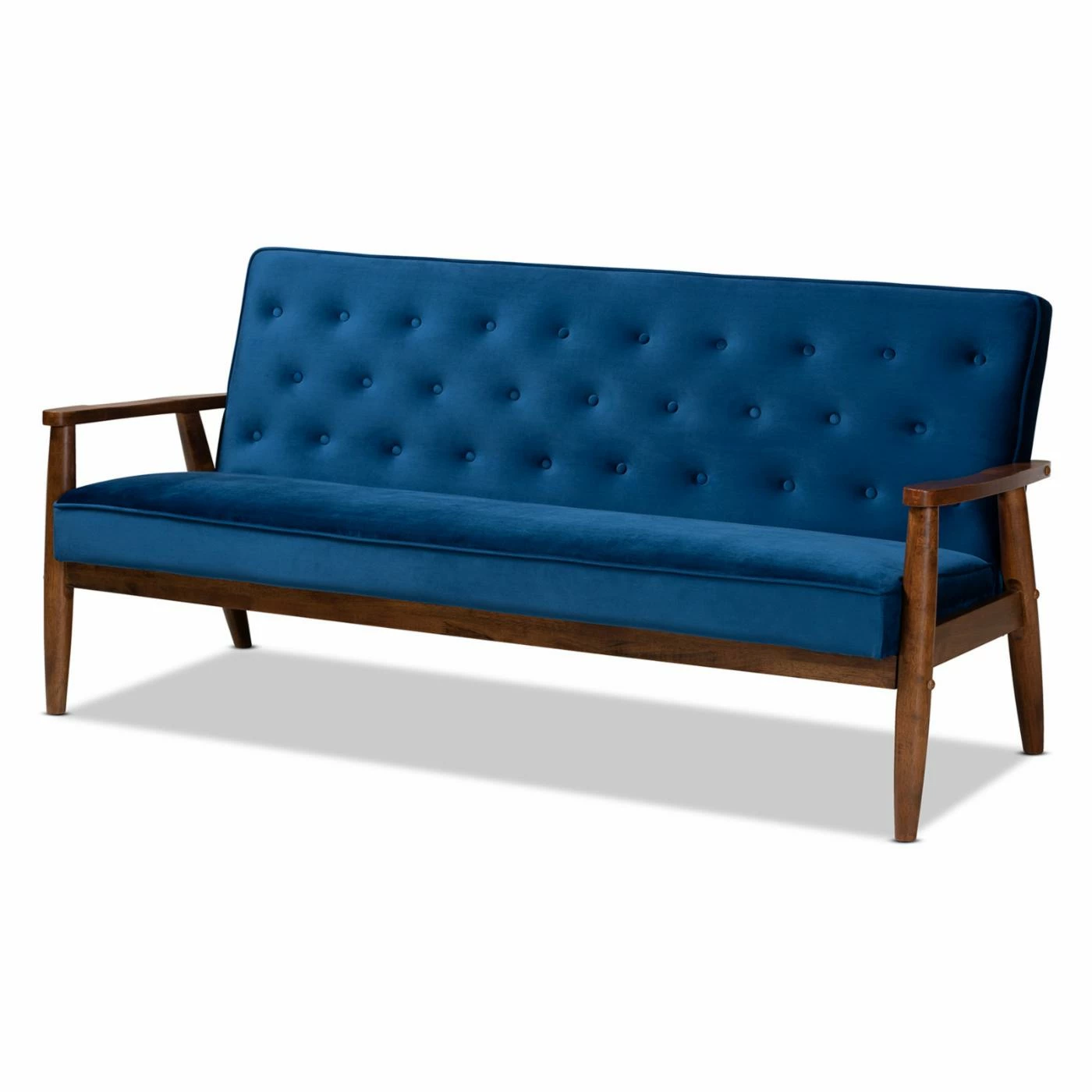 Discount ❤️ Sofas Baxton Studio Sorrento Velvet Tufted Sofa 😍 - Image 9