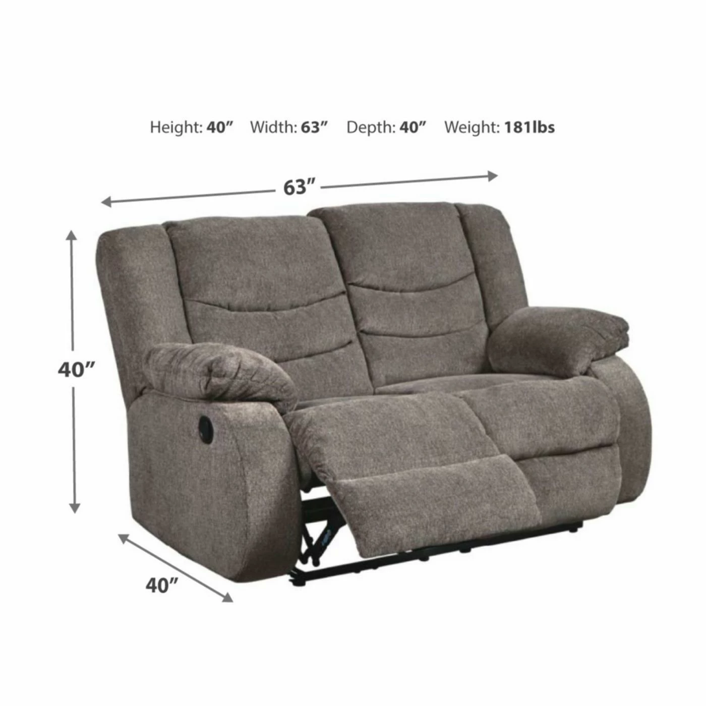 Best Sale ๐งจ Loveseats Signature Design By Ashley Tulen Reclining Loveseat ๐ - Image 7