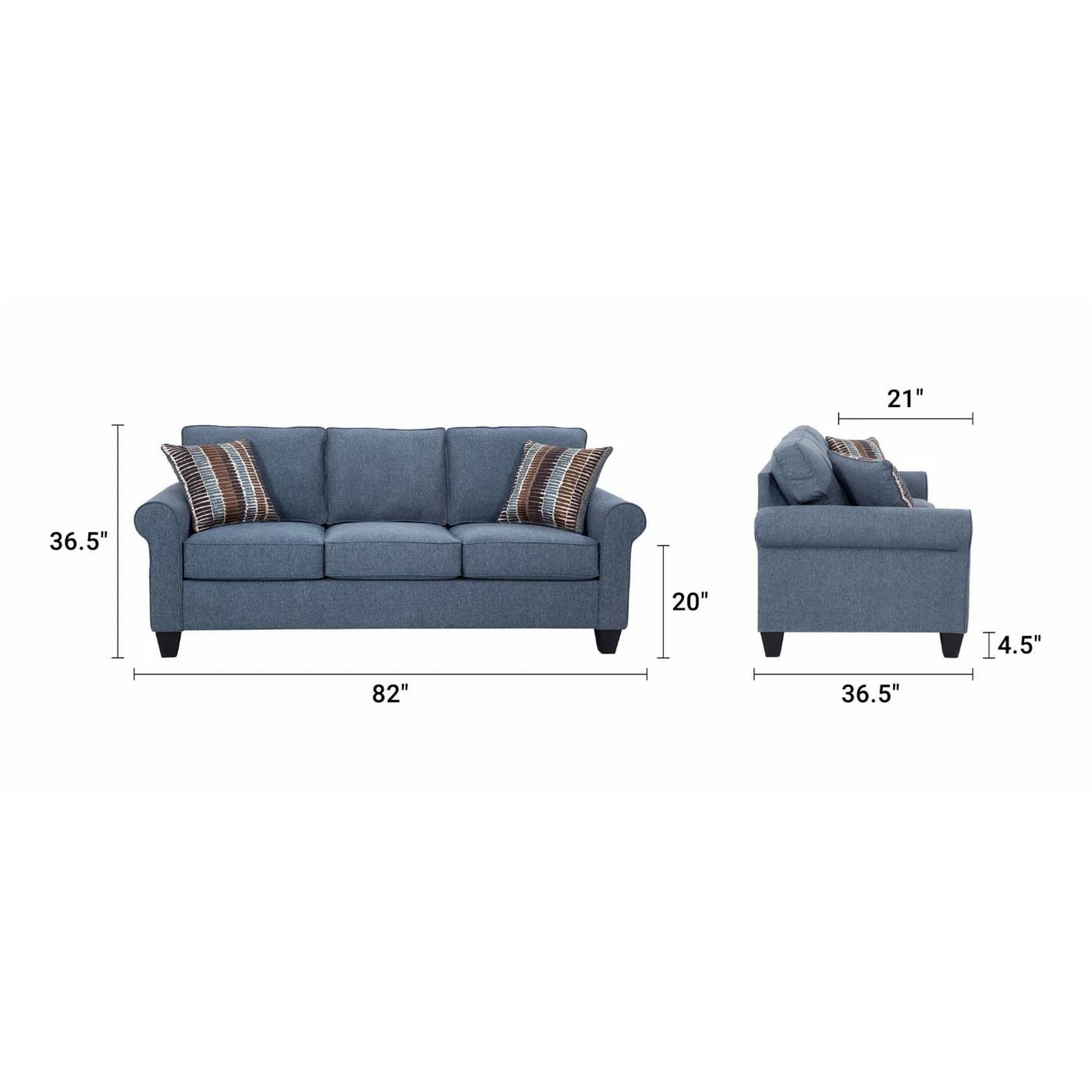 Best Sale ๐ฏ Sofas American Furniture Classics Indigo Series Sofa With Two Abstract Chenille Pillows ๐ - Image 10