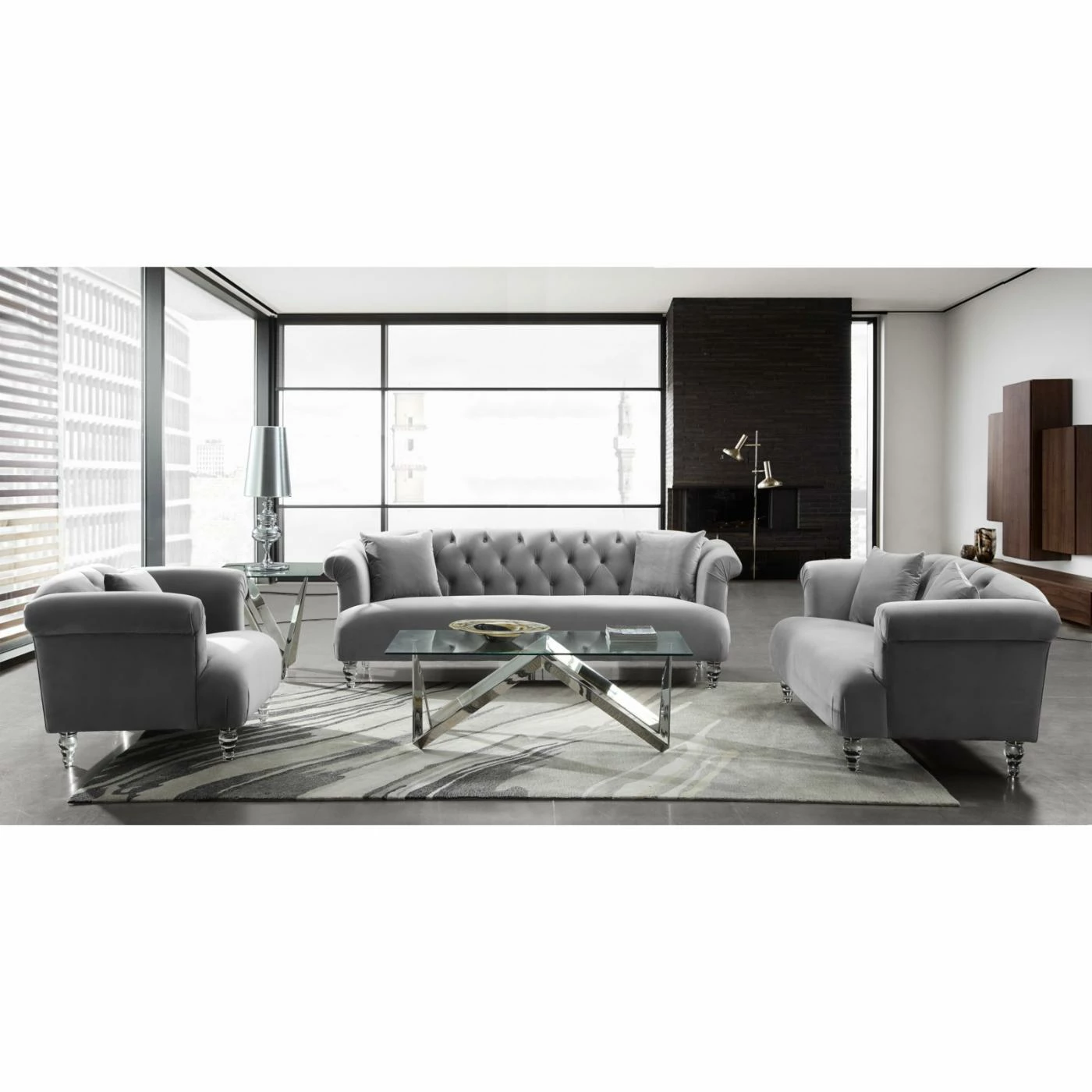 Discount โ Loveseats Armen Living Elegance Tufted Loveseat ๐ - Image 3