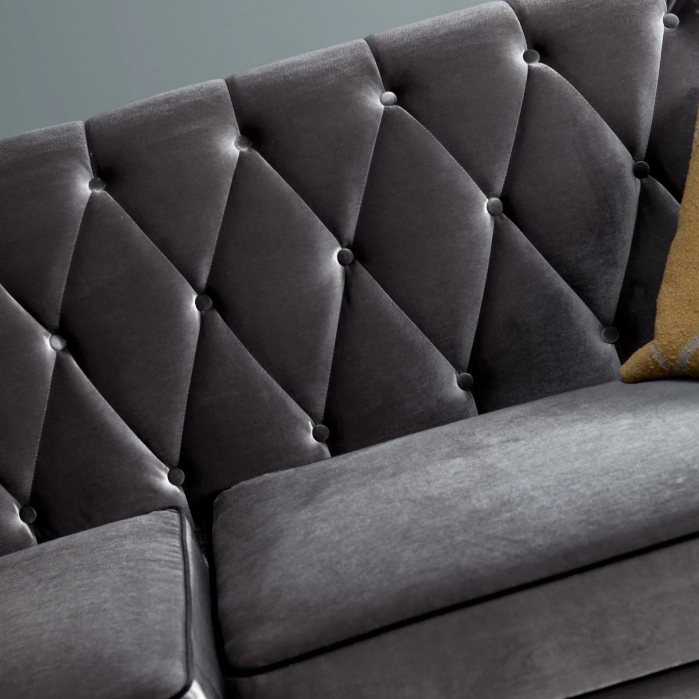 Wholesale ❤️ Sofas Armen Living Barrister Gray Velvet Sofa 👏 - Image 3