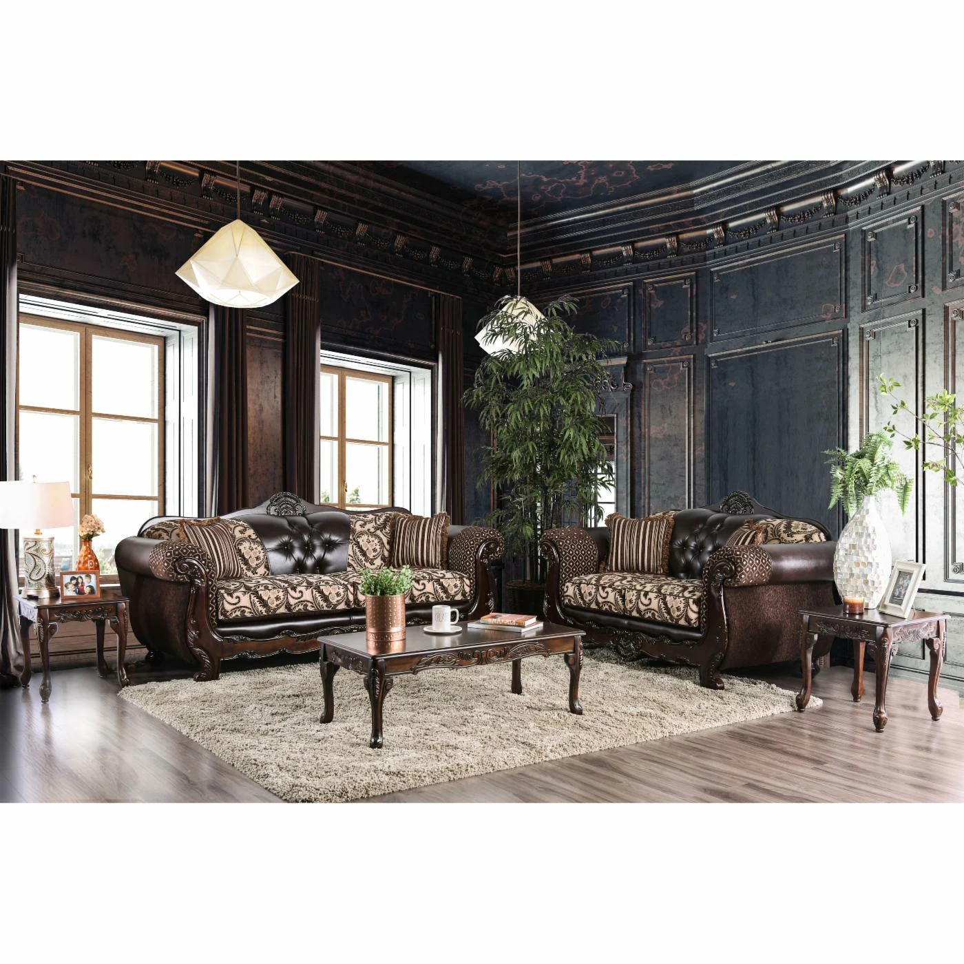 Discount ๐ Sofas Furniture Of America Robertson Traditional Light Brown Sofa ๐ - Image 3