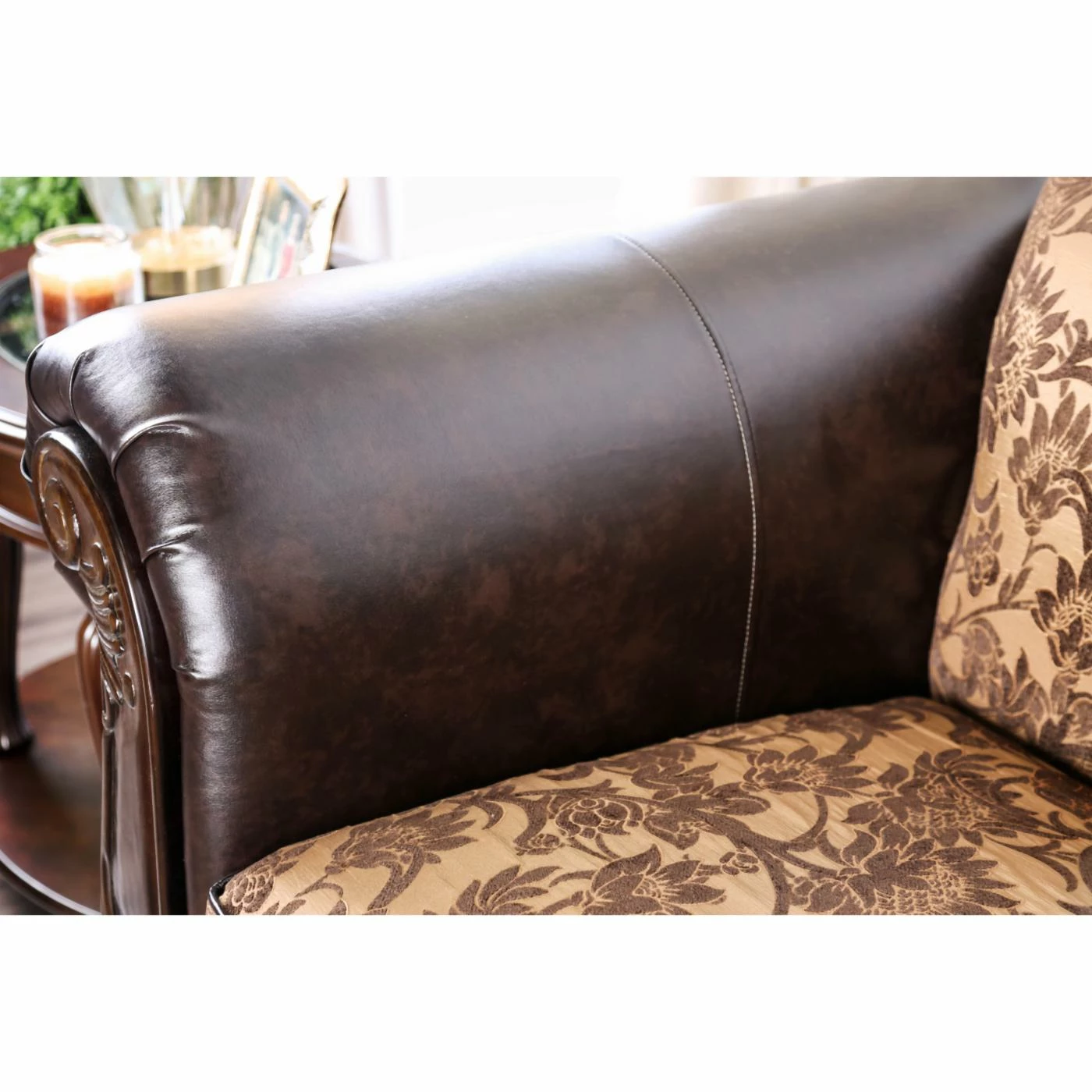 Cheap โค๏ธ Loveseats Furniture Of America Robertson Traditional Tan Loveseat ๐ฅฐ - Image 3