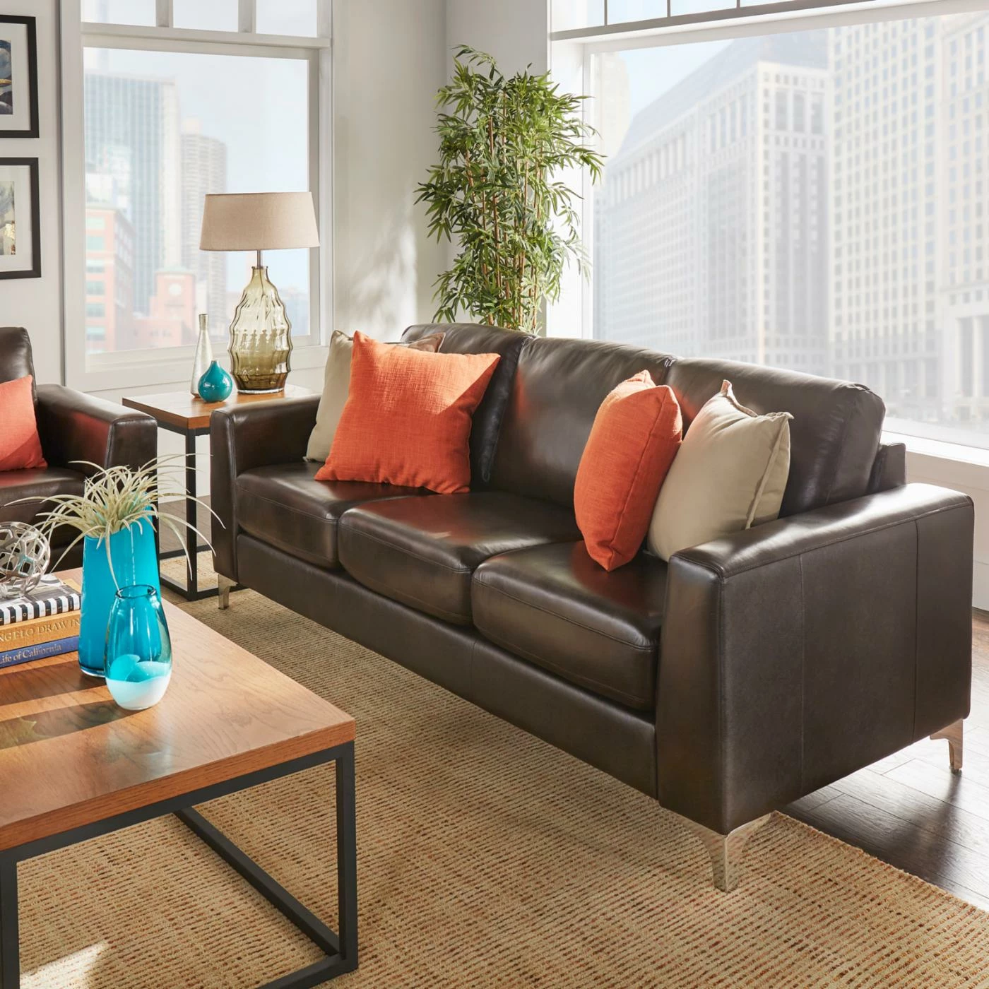 Deals ๐ฏ Sofas HN Home Purcell Mid-Century Modern Leather Sofa ๐ - Image 3