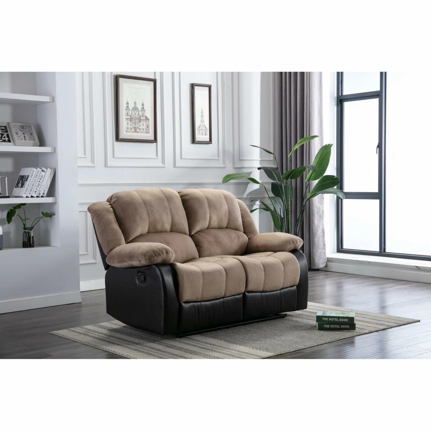 Cheapest 🌟 Loveseats NH Designs Champion And Faux Leather Motion Loveseat 👍 - Image 3