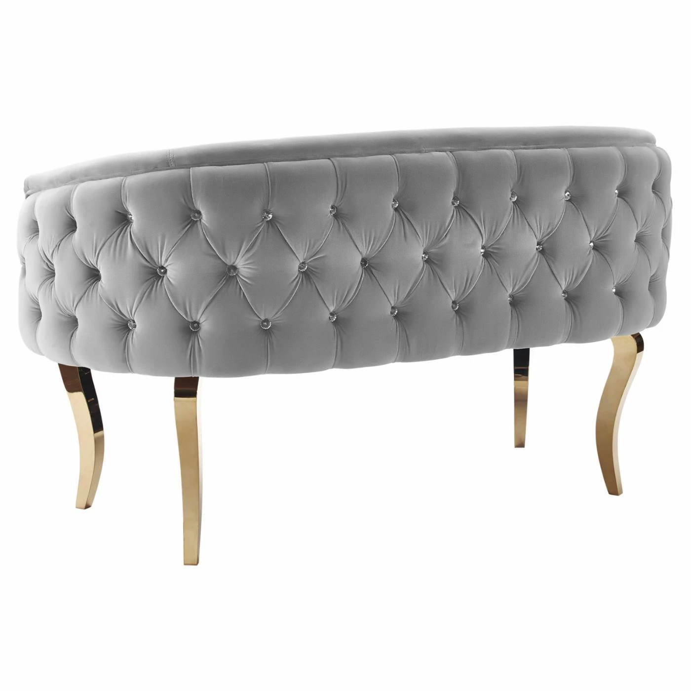Hot Sale ๐ฏ Loveseats TOV Furniture Adina Grey Velvet Loveseat With Gold Legs ๐คฉ - Image 3