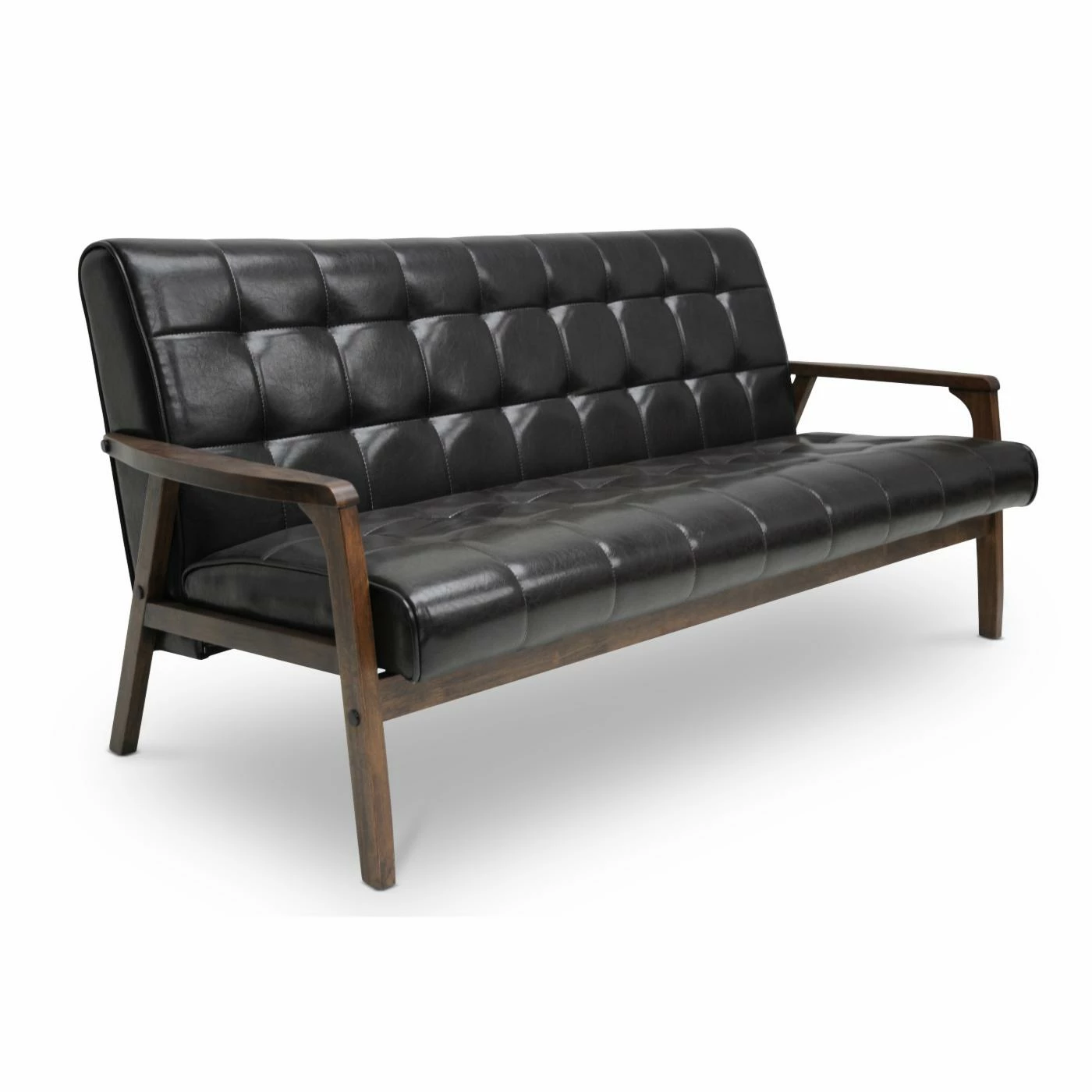Discount π Sofas HN Home Casagrande Mid-Century Modern Sofa - Brown βοΈ - Image 3