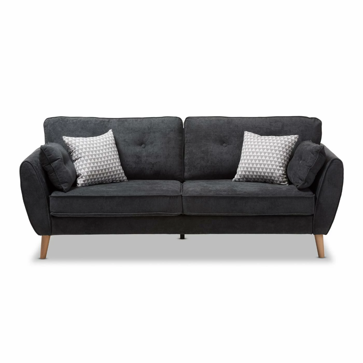 Discount ๐ Sofas Baxton Studio Miranda Mid-Century Modern Fabric Upholstered Sofa ๐ฏ - Image 3