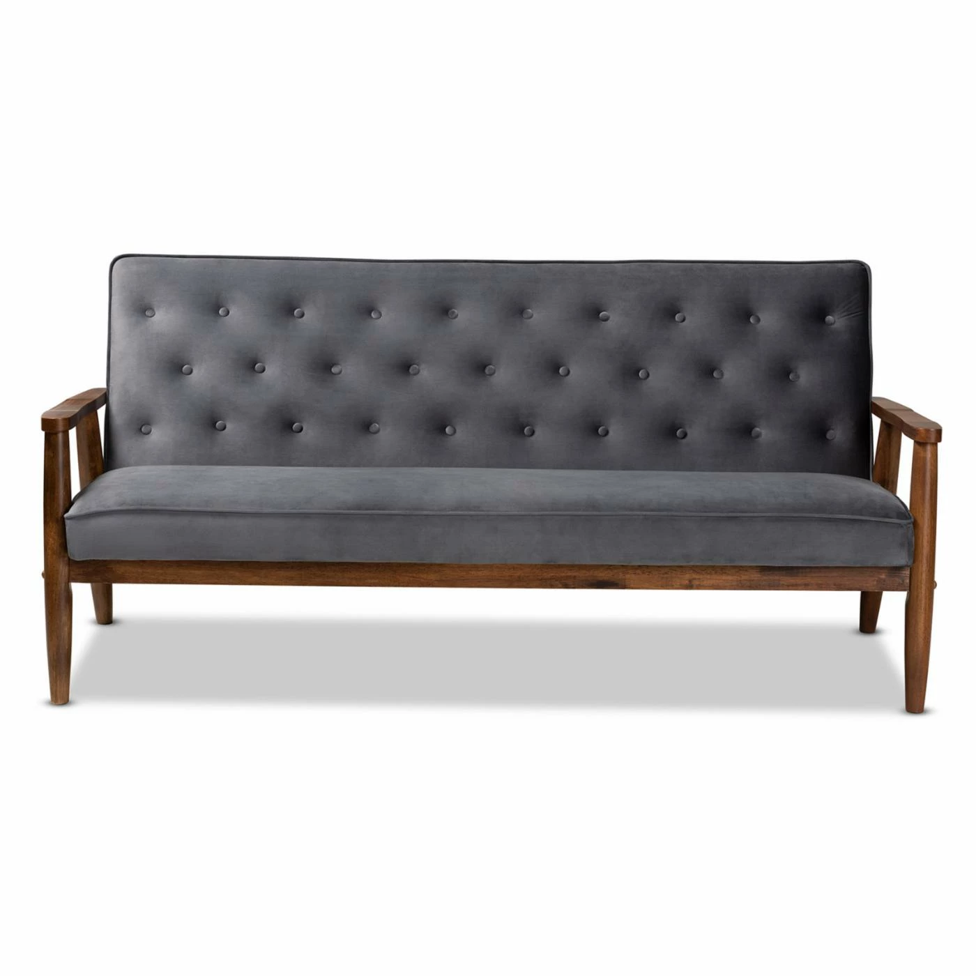Discount ❤️ Sofas Baxton Studio Sorrento Velvet Tufted Sofa 😍 - Image 3