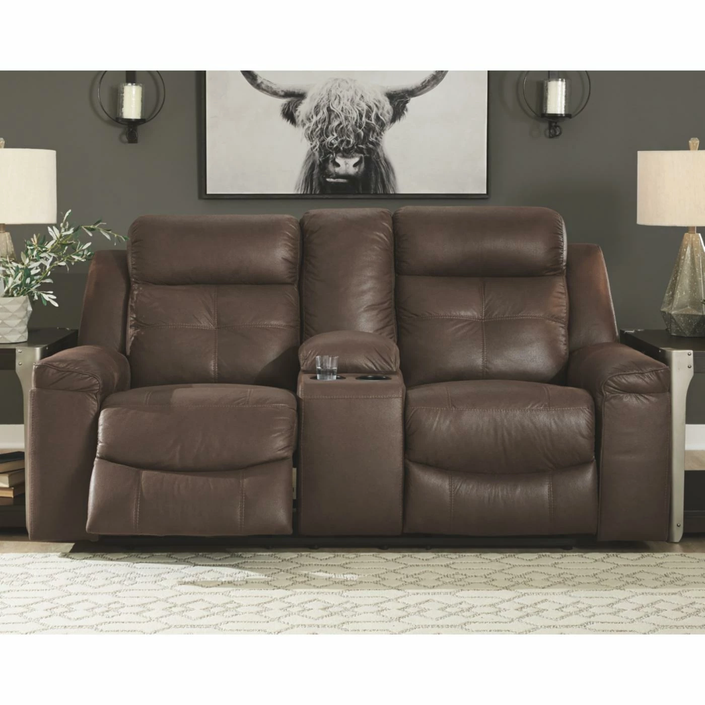New ๐ Loveseats Signature Design By Ashley Jesolo Reclining Loveseat ๐งจ - Image 2