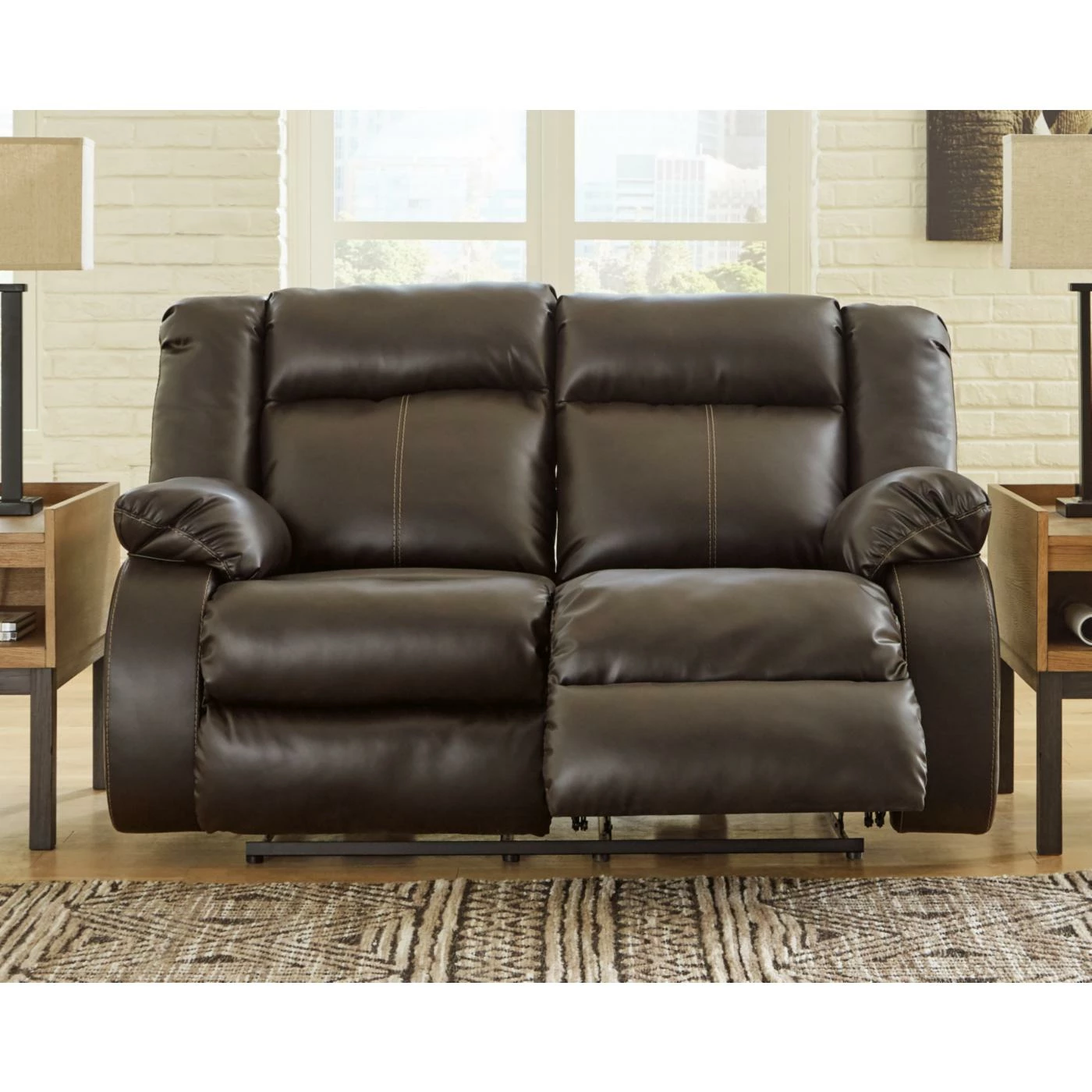 Flash Sale π Loveseats Signature Design By Ashley Denoron Reclining Power Loveseat π - Image 2