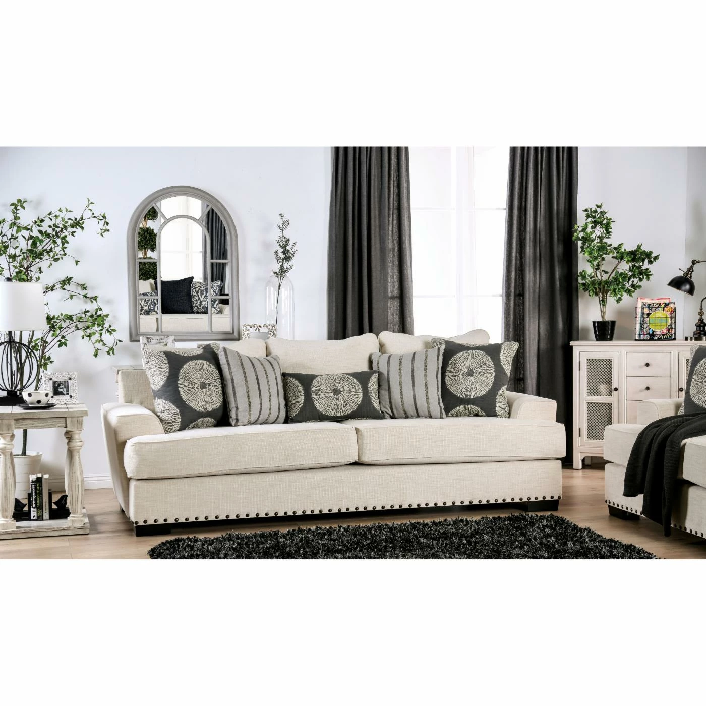Cheapest π₯° Sofas Furniture Of America Lizzie Nailhead Sofa π€© - Image 2