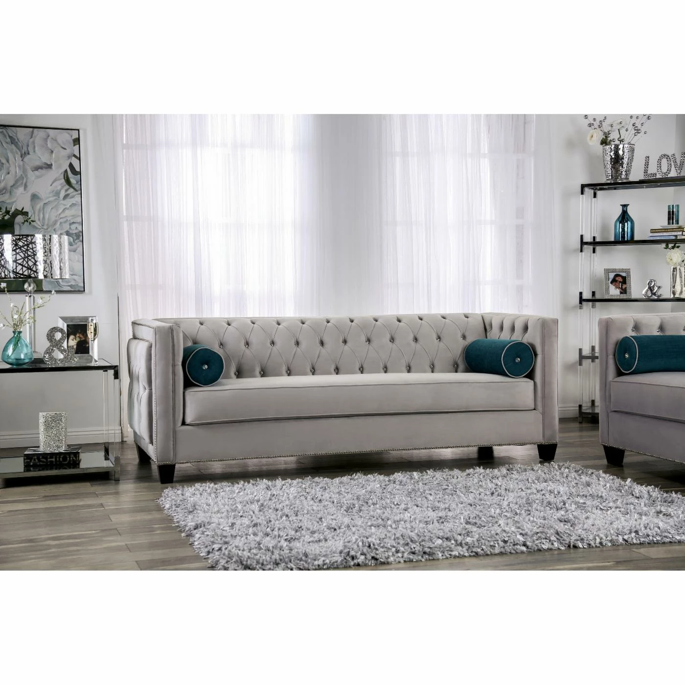 Buy π₯° Sofas Furniture Of America Spaulding Tufted Sofa π - Image 2