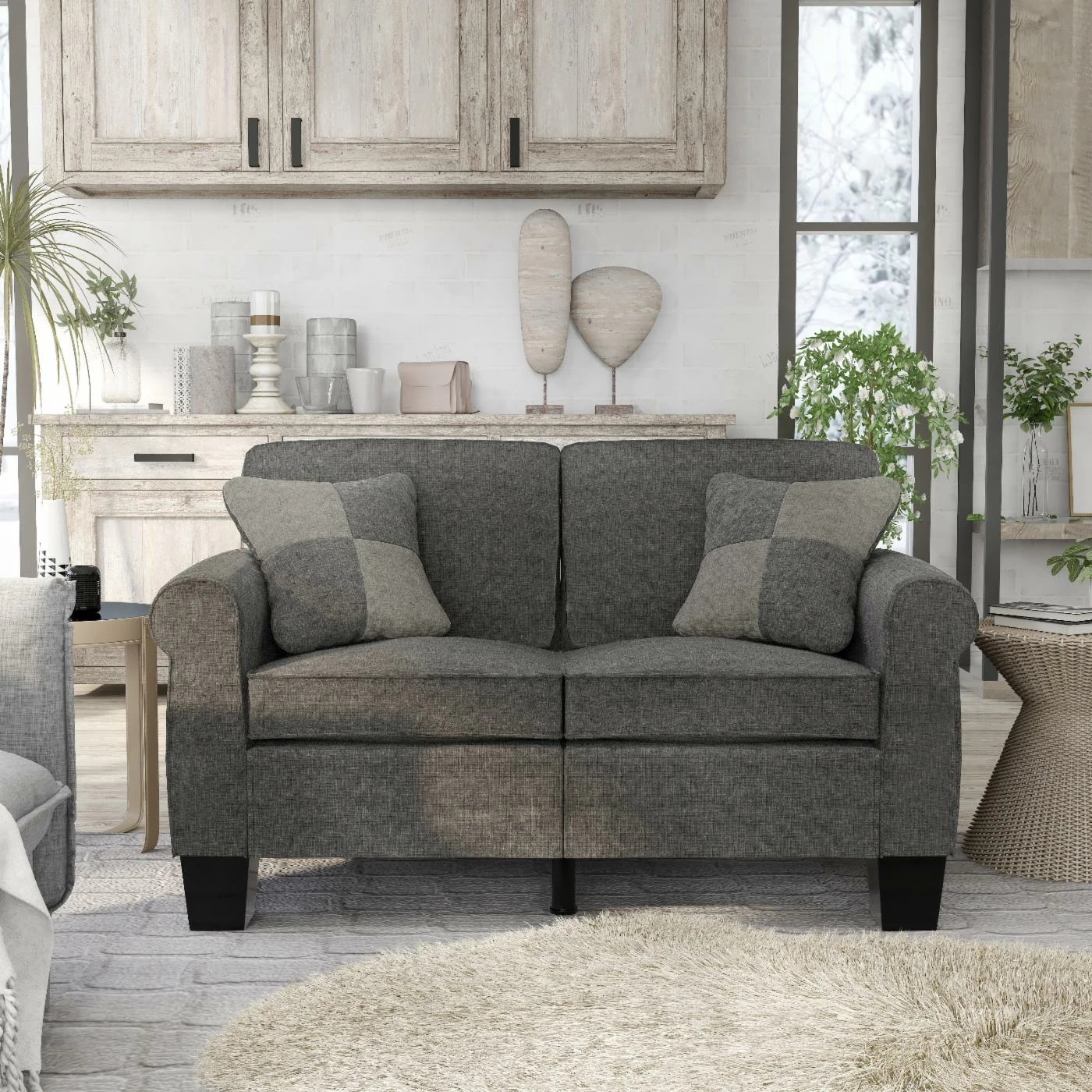 Cheap β Loveseats Furniture Of America Kendalhardt Transitional Love Seat π― - Image 2