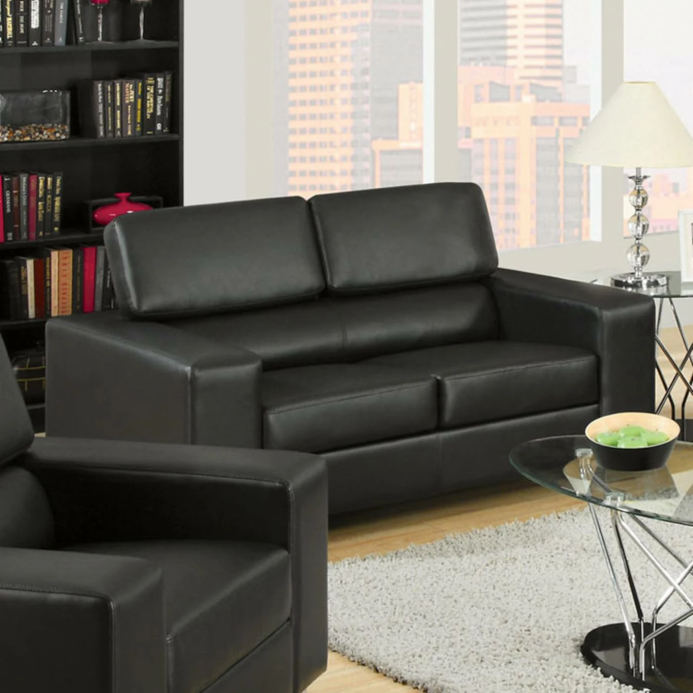 Cheapest โ Loveseats Furniture Of America Lawrence Bonded Leather Match Loveseat ๐คฉ - Image 2
