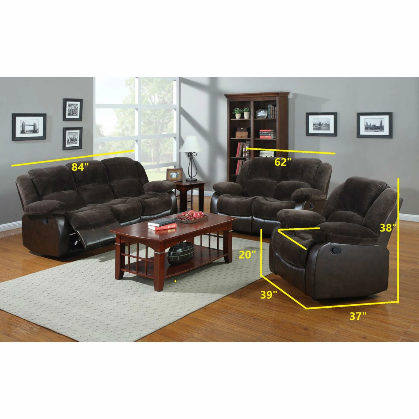 Cheapest 🌟 Loveseats NH Designs Champion And Faux Leather Motion Loveseat 👍 - Image 2