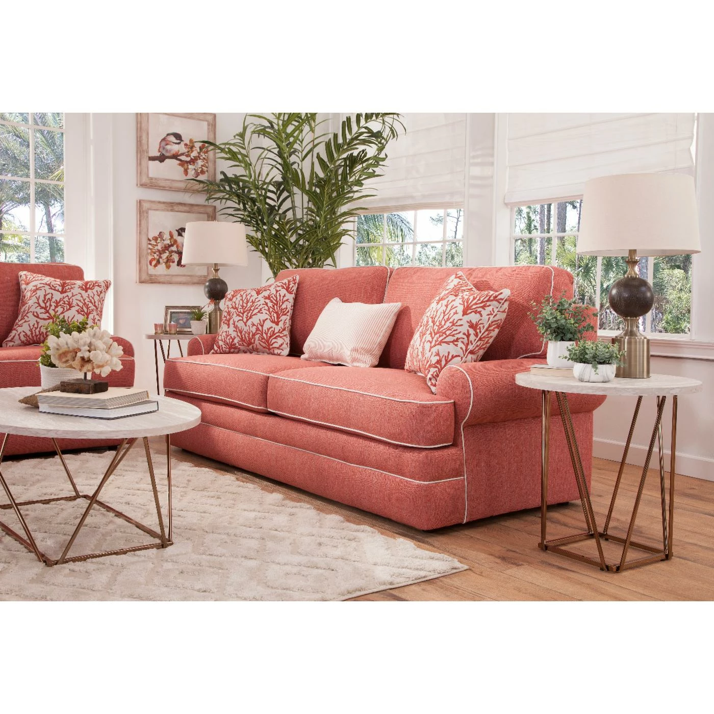 Outlet 😀 Sofas American Furniture Classics Coral Springs Sofa With Three Matching Pillows 👍 - Image 2