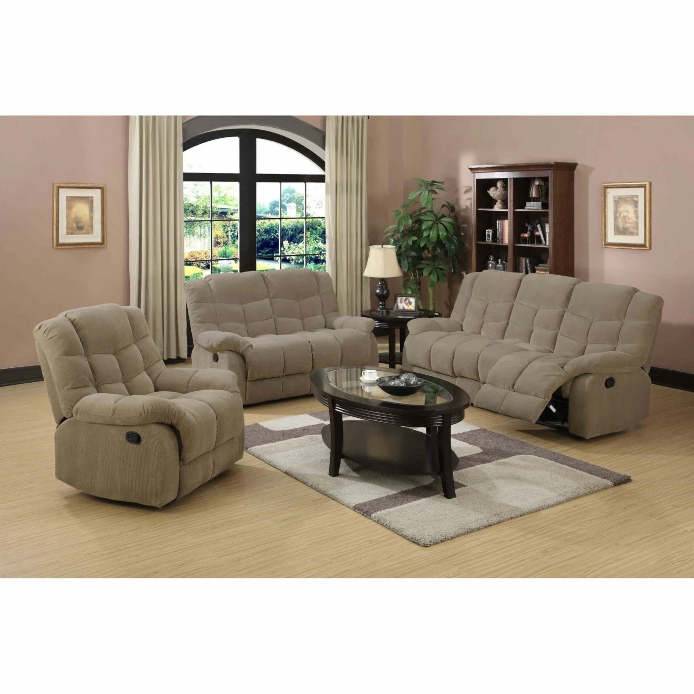Cheap π Sofa Sets Sunset Trading Heaven On Earth 3 Piece Reclining Living Room Set - Tan π - Image 2