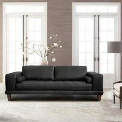 Deals 😉 Sofas Armen Living Wynne Genuine Leather Sofa ✔️