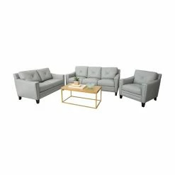 Brand new 🔔 Sofa Sets Abbyson Claire 3 Piece Leather Sofa Set ⌛