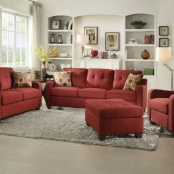 Budget 🤩 Sofas Acme Furniture Cleavon II Linen Sofa With 2 Pillows ✨