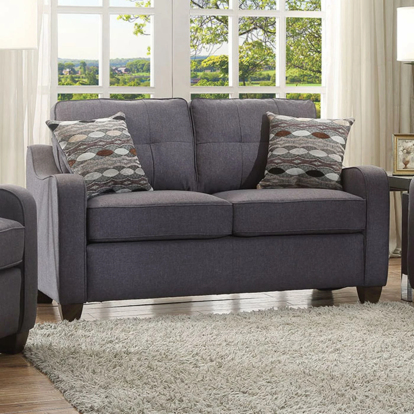 Flash Sale โจ Loveseats Acme Furniture Cleavon II Linen Loveseat With 2 Pillows โค๏ธ