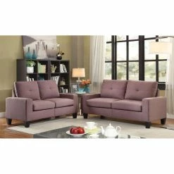 Cheapest ⭐ Loveseats Acme Furniture Platinum II Linen Loveseat 🎁