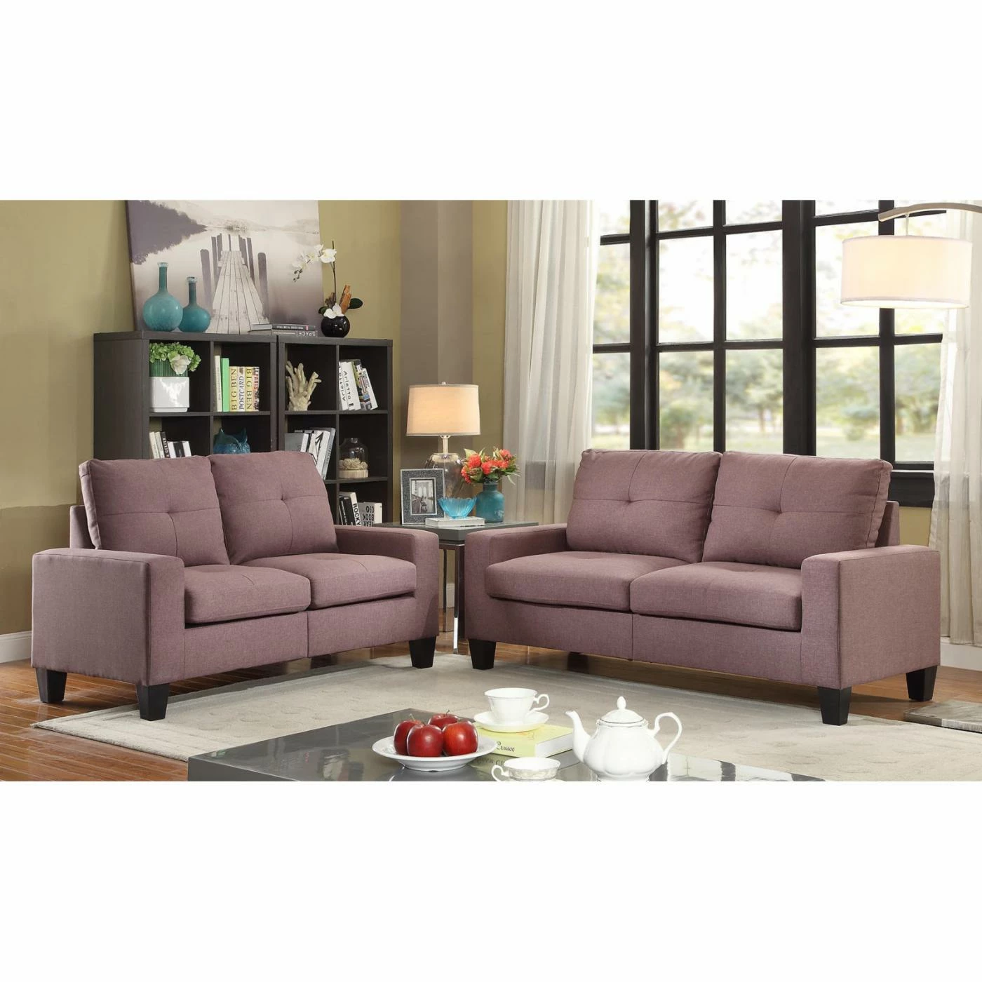 Cheapest โญ Loveseats Acme Furniture Platinum II Linen Loveseat ๐