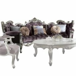 Flash Sale 🤩 Sofas Acme Furniture Picardy Velvet Sofa With 8 Pillows ✔️