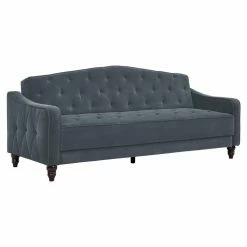 New 🎉 Sofas Dorel Home Novogratz Vintage Tufted Sofa Sleeper II ⌛