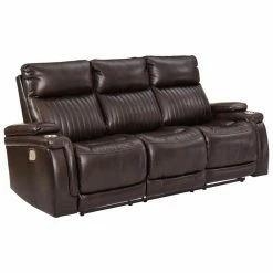 Outlet ๐งจ Sofas Signature Design By Ashley Team Time Power Reclining Sofa With Adjustable Headrest ๐