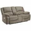 Discount 💯 Loveseats Signature Design By Ashley Draycoll Double Reclining Power Loveseat With Console ⌛