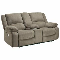 Discount 💯 Loveseats Signature Design By Ashley Draycoll Double Reclining Power Loveseat With Console ⌛