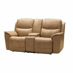 Best Pirce 💯 Loveseats Barcalounger Kaden Leather Power Reclining Console Loveseat ❤️