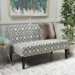Cheapest ⌛ Best Selling Home Loveseats Walther Geometric Patterned Fabric Loveseat 🤩