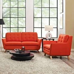 Best reviews of ⭐ Sofa Sets Modway Beguile 2 Piece Upholstered Fabric Living Room Loveseat Set 🌟