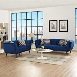 Cheap 🤩 Sofa Sets Modway Bestow 2 Piece Velvet Sofa And Loveseat Set ✔️