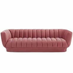 New 🤩 Sofas Modway Entertain Vertical Channel Tufted Performance Velvet Sofa 👏