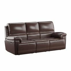 Top 10 ✔️ Wallace & Bay Sofas Wallace & Bay Teddy Leather Dual Power Reclining Sofa 🛒