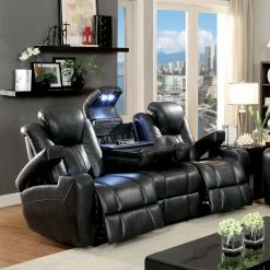 Best deal 🔥 Sofas Furniture Of America Somarr Contemporary Style Leatherette Recliner Sofa 🔔