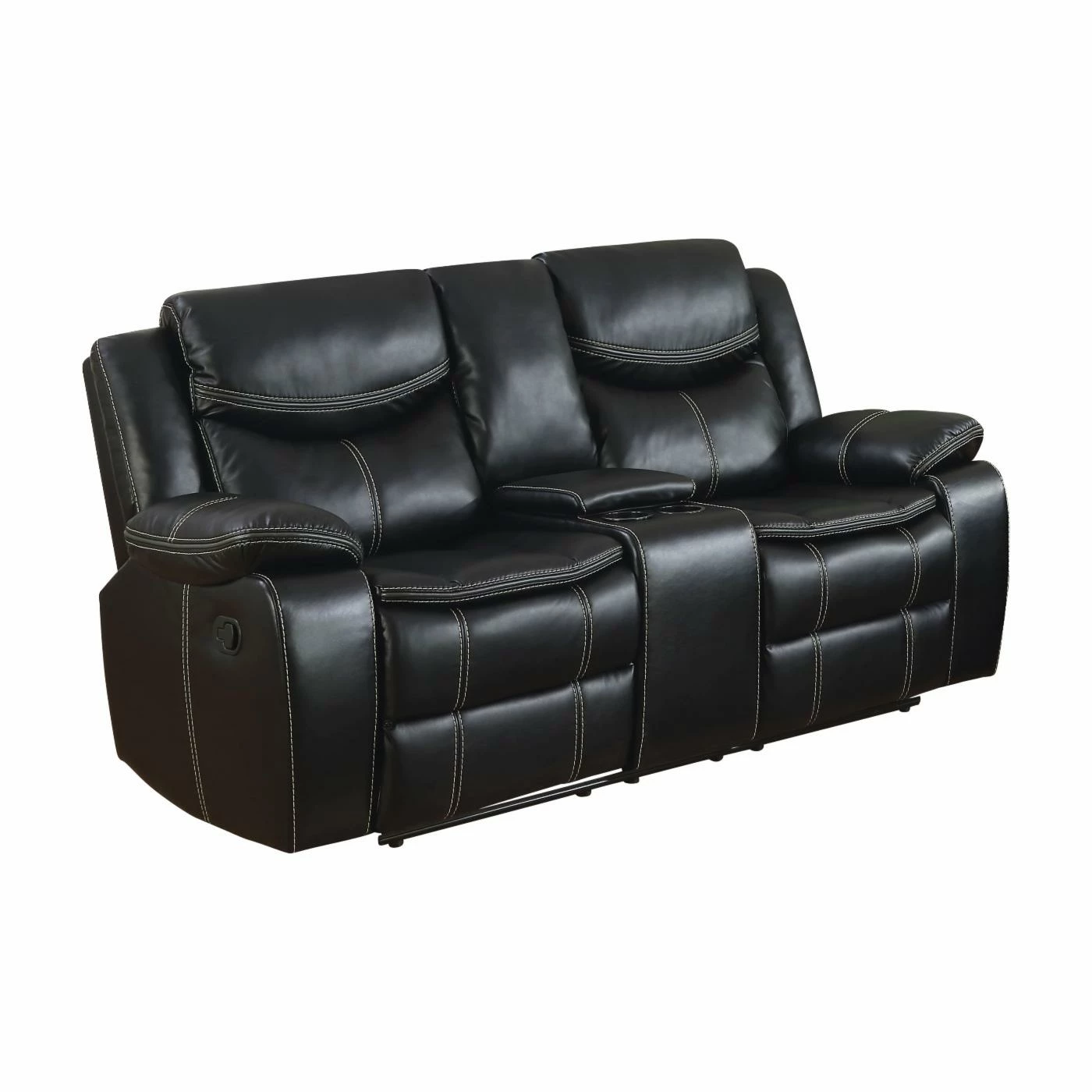 Budget 🔥 Loveseats Furniture Of America Siekka Transitional Style Leatherette Recliner Loveseat 😀