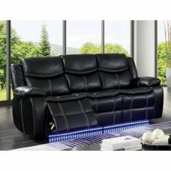 Discount 🎉 Sofas Furniture Of America Kristoffer LED Power Recliner Sofa 💯