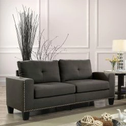 Outlet 🔔 Sofas Furniture Of America Contemporary Redford Nailhead Sofa 🔔